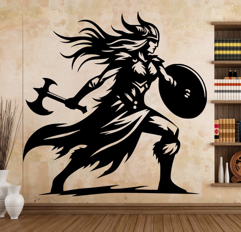 Preview: 46381 Wikinger-Frau 2 Mein-Motiv Wandtattoo